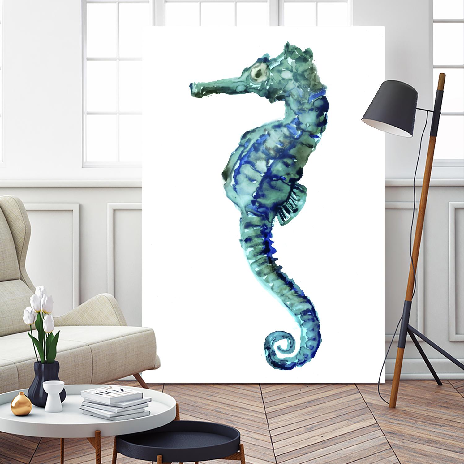 Sea Horse by Edward Selkirk on GIANT ART - white nautical