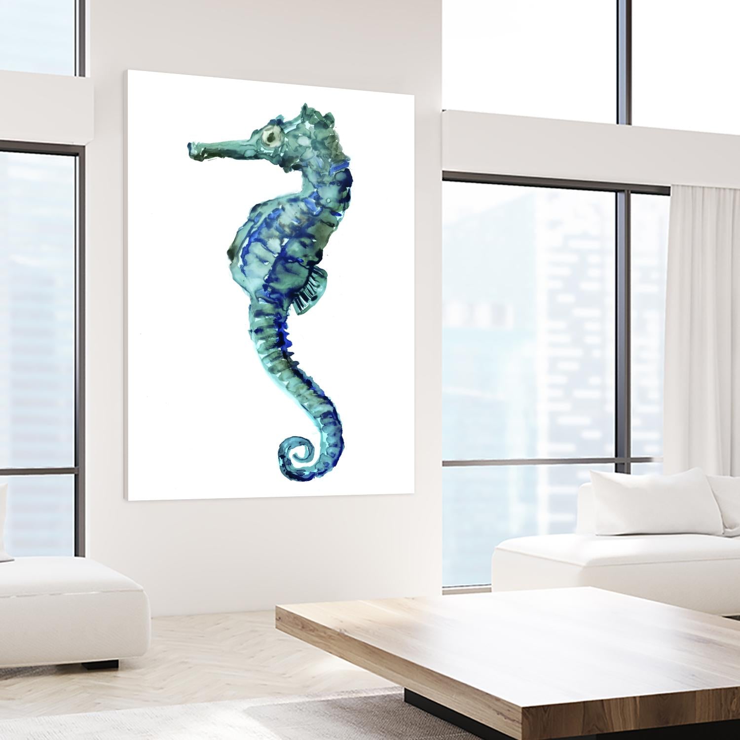 Sea Horse by Edward Selkirk on GIANT ART - white nautical