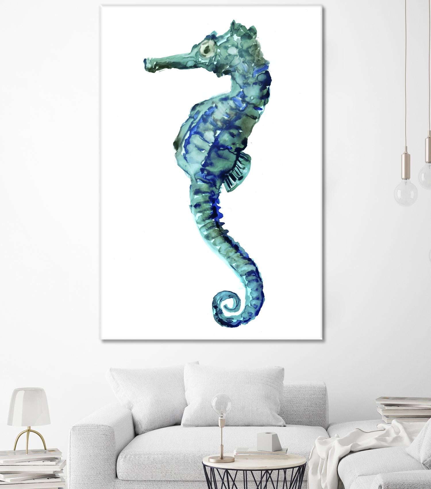 Sea Horse by Edward Selkirk on GIANT ART - white nautical