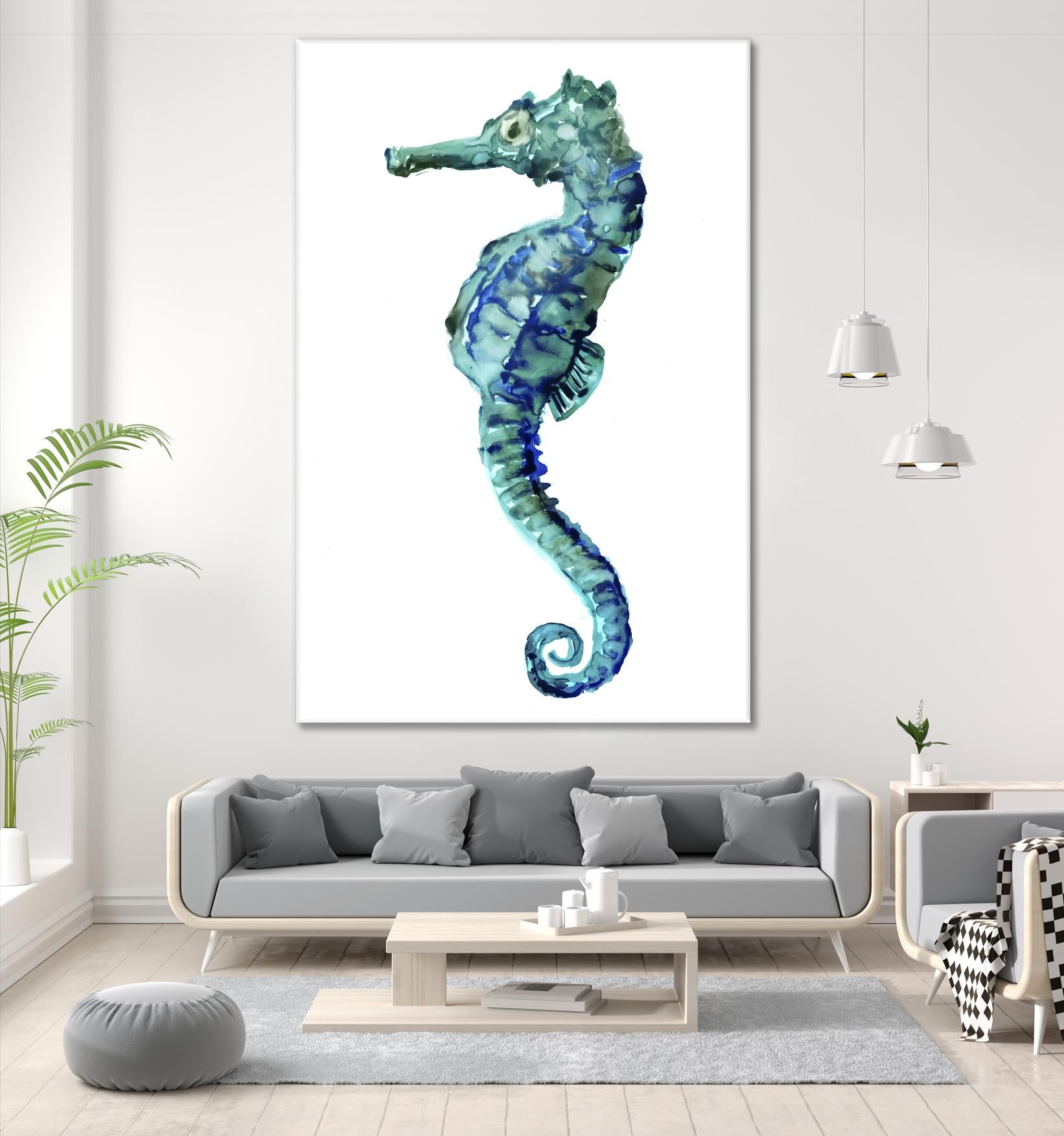 Sea Horse by Edward Selkirk on GIANT ART - white nautical