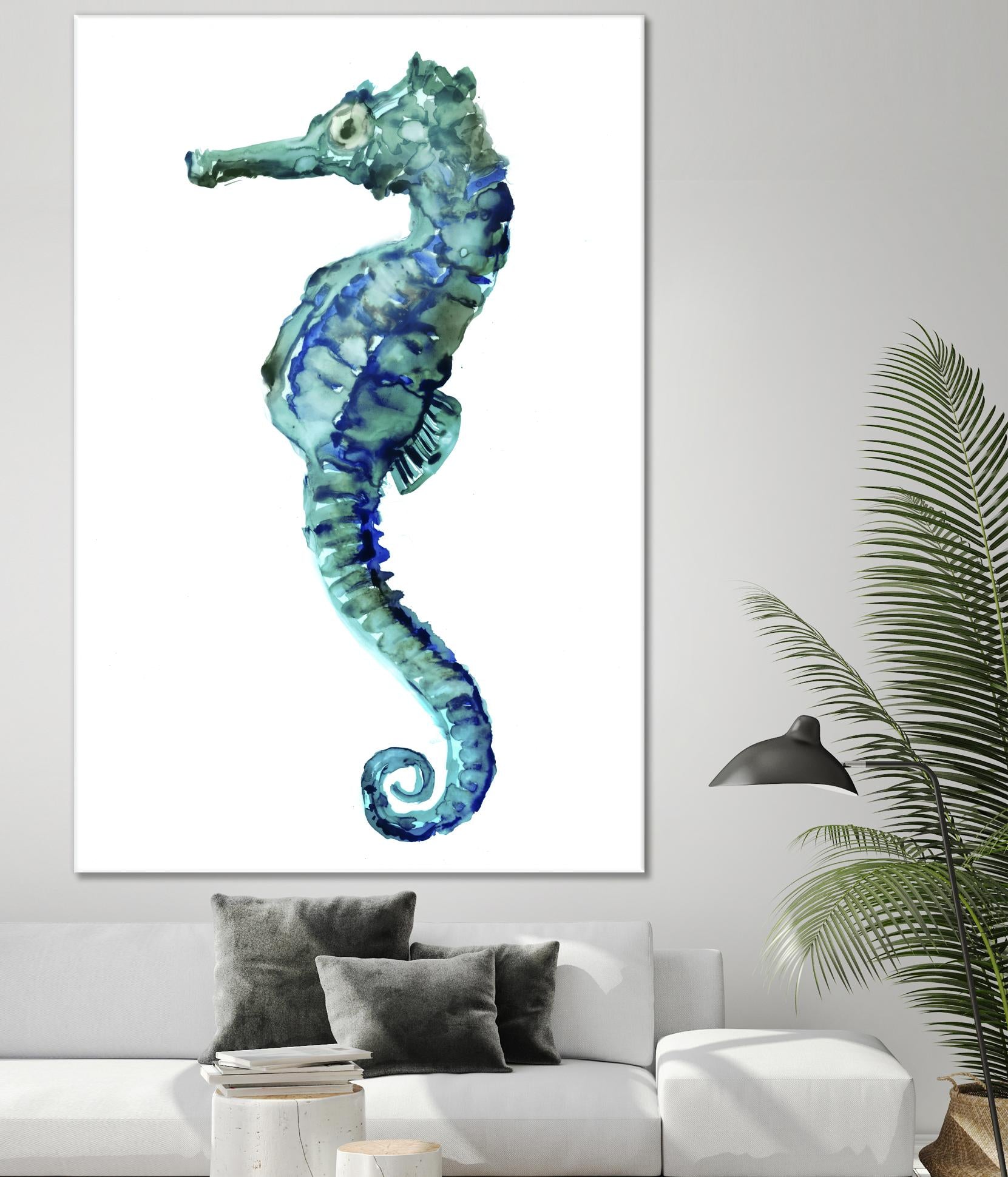 Sea Horse by Edward Selkirk on GIANT ART - white nautical