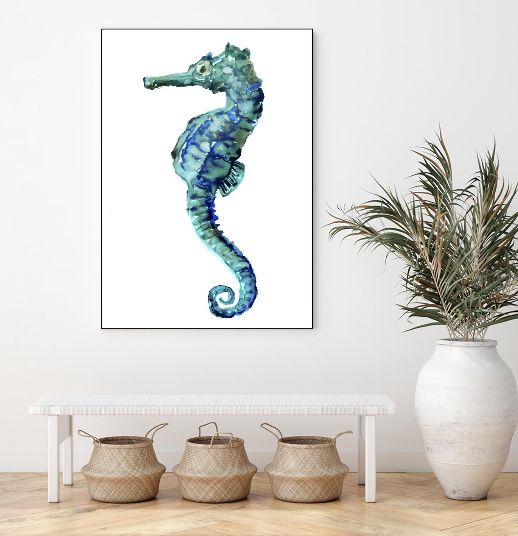 Sea Horse by Edward Selkirk on GIANT ART - white nautical