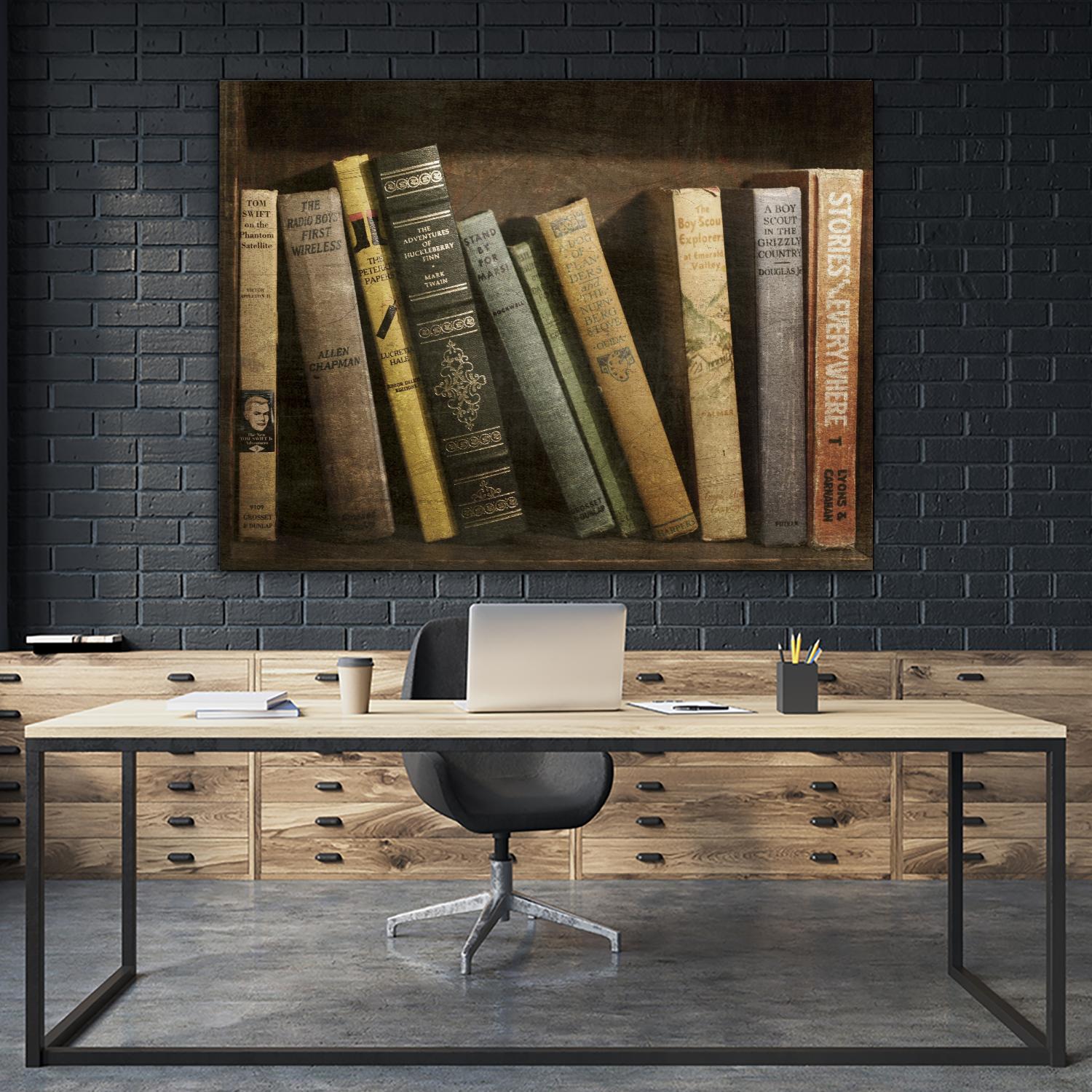 Vintage Book Collection II by Sylvia Cook on GIANT ART - orange leisure