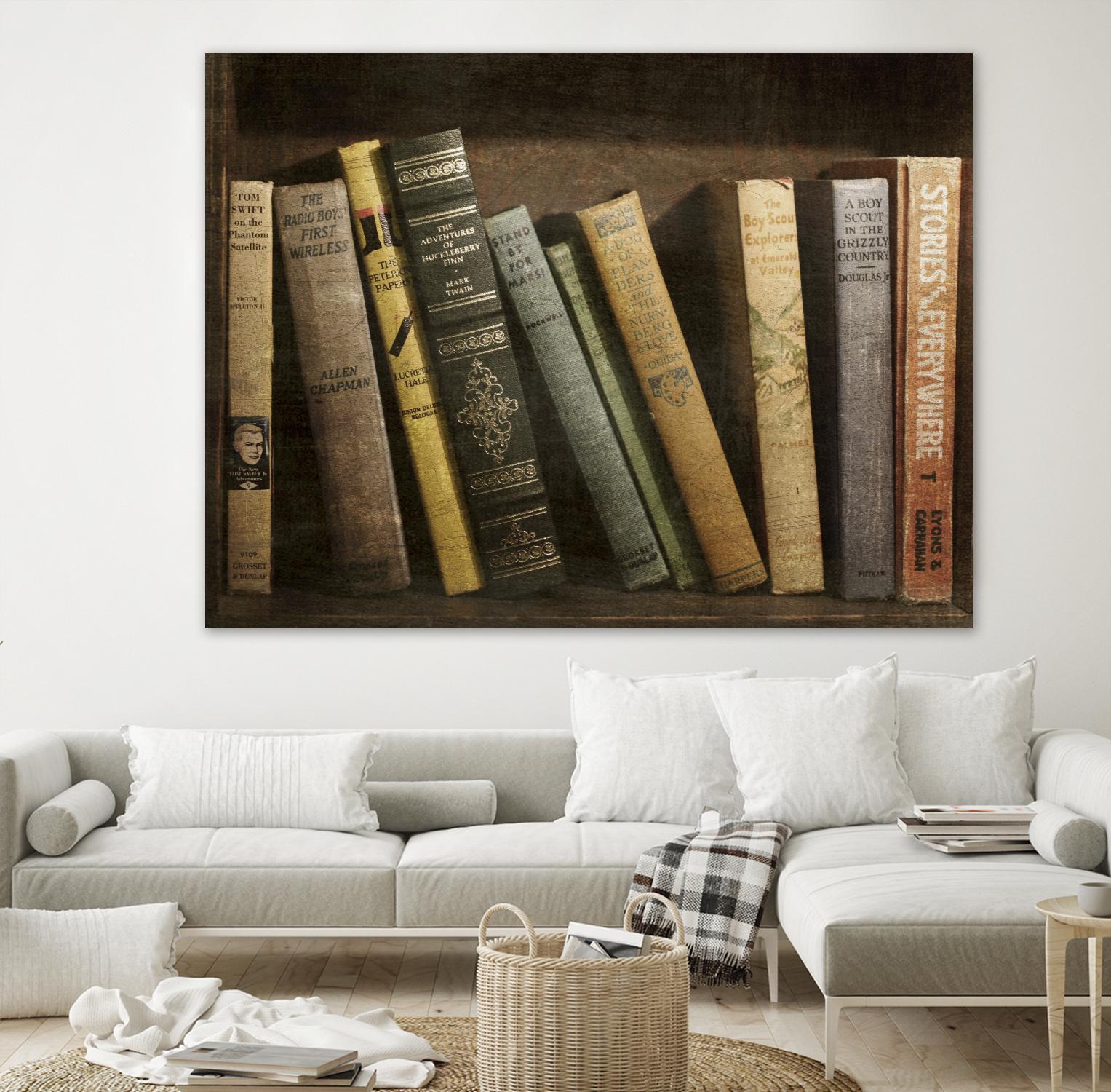 Vintage Book Collection II by Sylvia Cook on GIANT ART - orange leisure