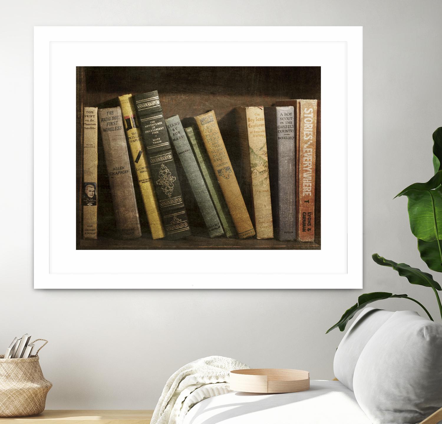 Vintage Book Collection II by Sylvia Cook on GIANT ART - orange leisure