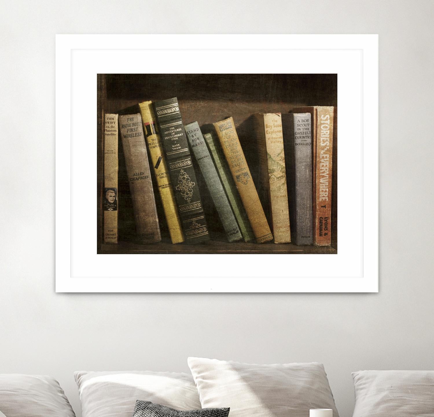 Vintage Book Collection II by Sylvia Cook on GIANT ART - orange leisure