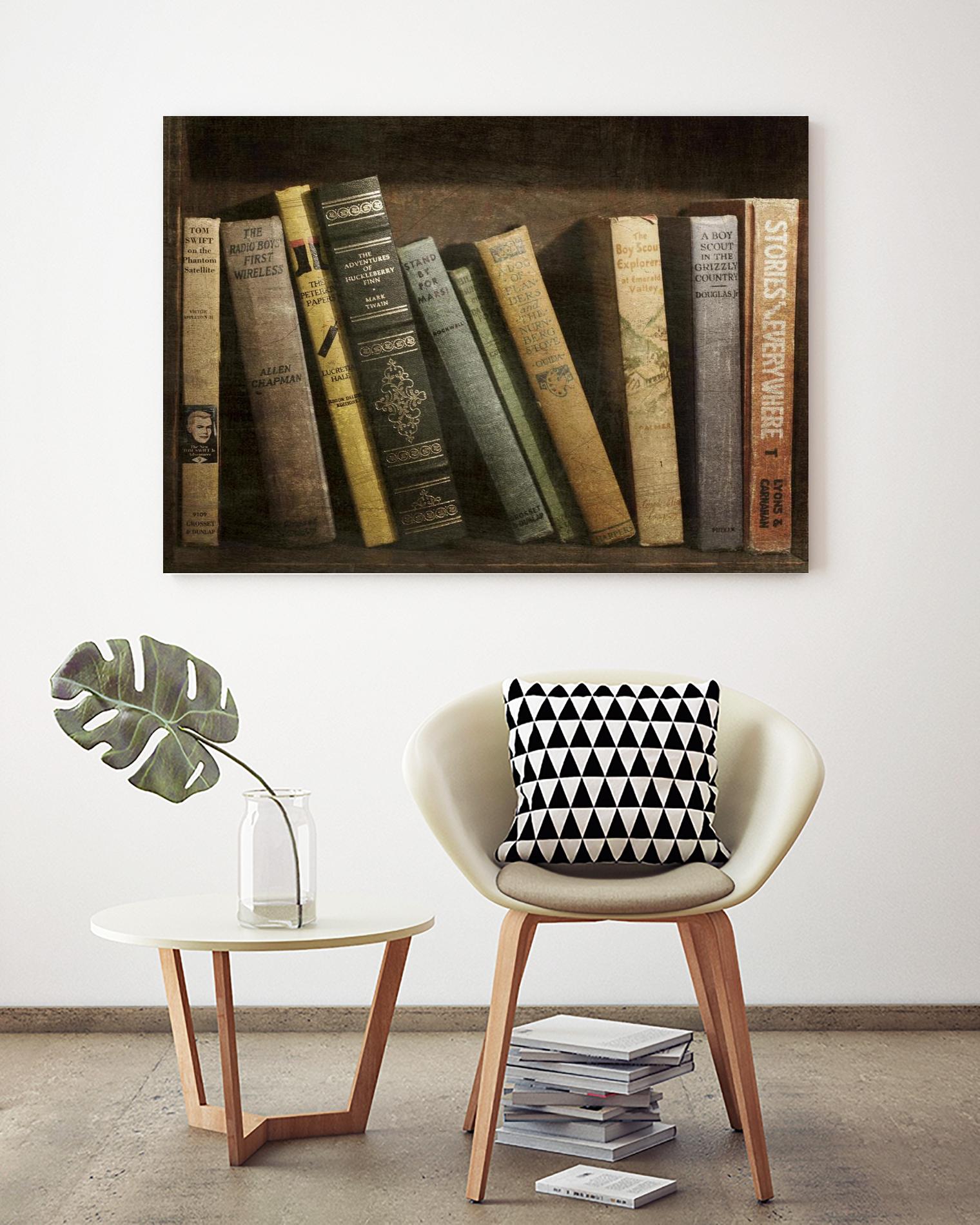 Vintage Book Collection II by Sylvia Cook on GIANT ART - orange leisure