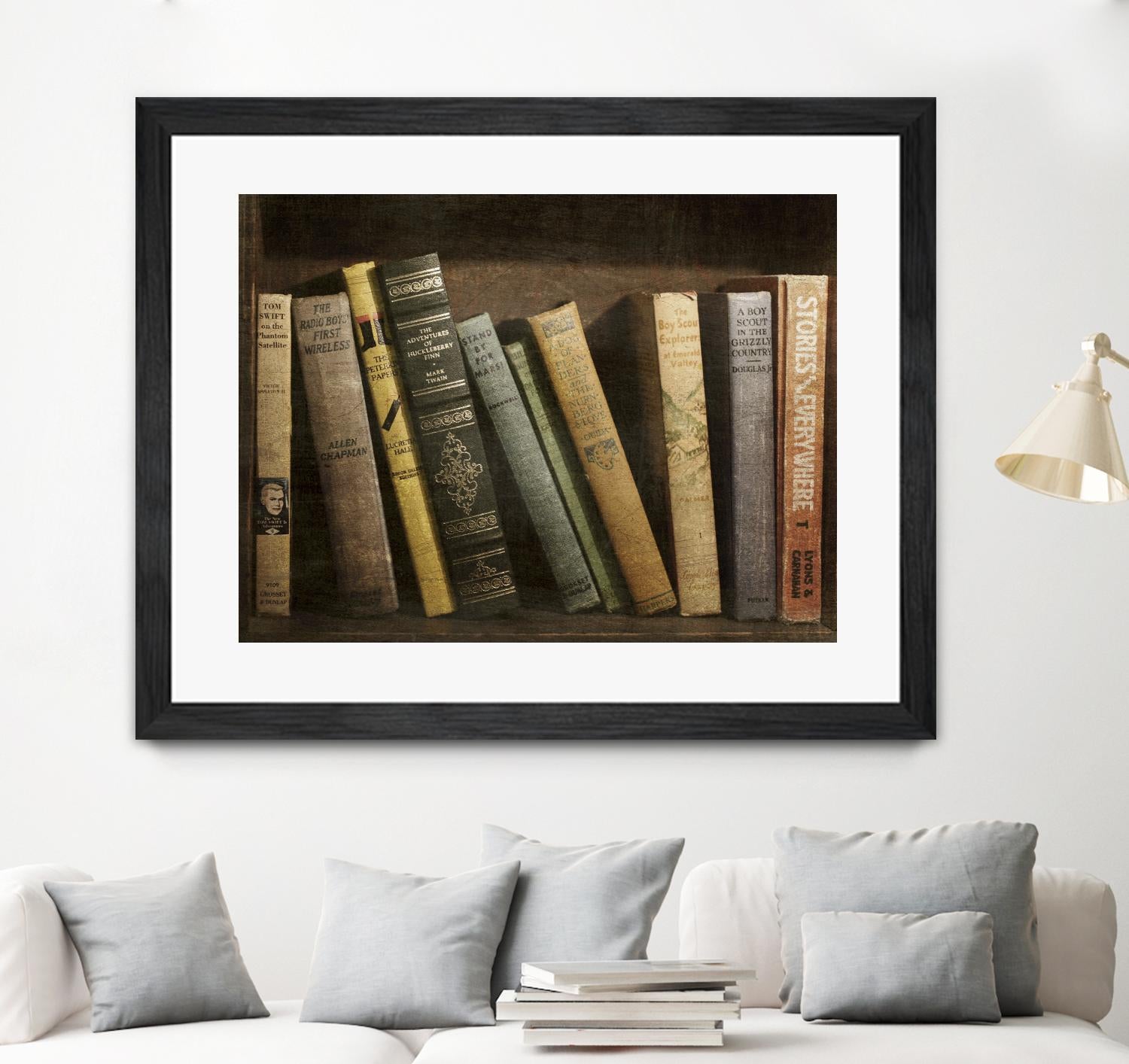 Vintage Book Collection II by Sylvia Cook on GIANT ART - orange leisure