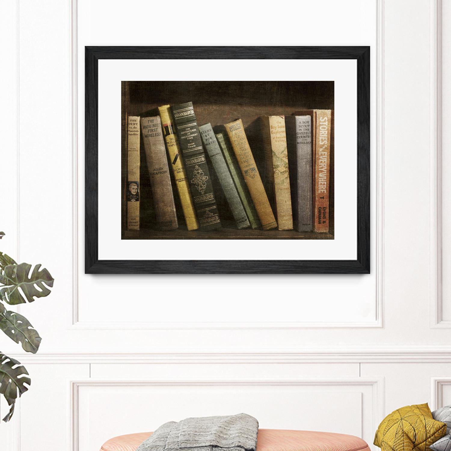 Vintage Book Collection II by Sylvia Cook on GIANT ART - orange leisure