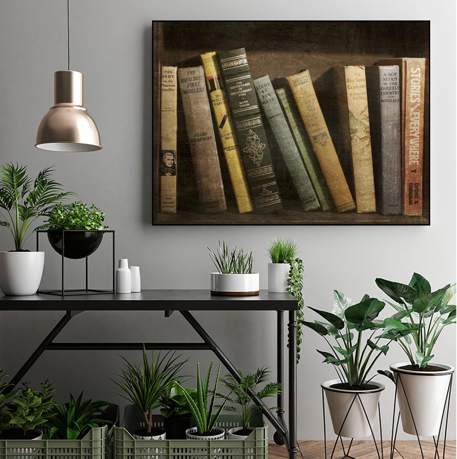 Vintage Book Collection II by Sylvia Cook on GIANT ART - orange leisure