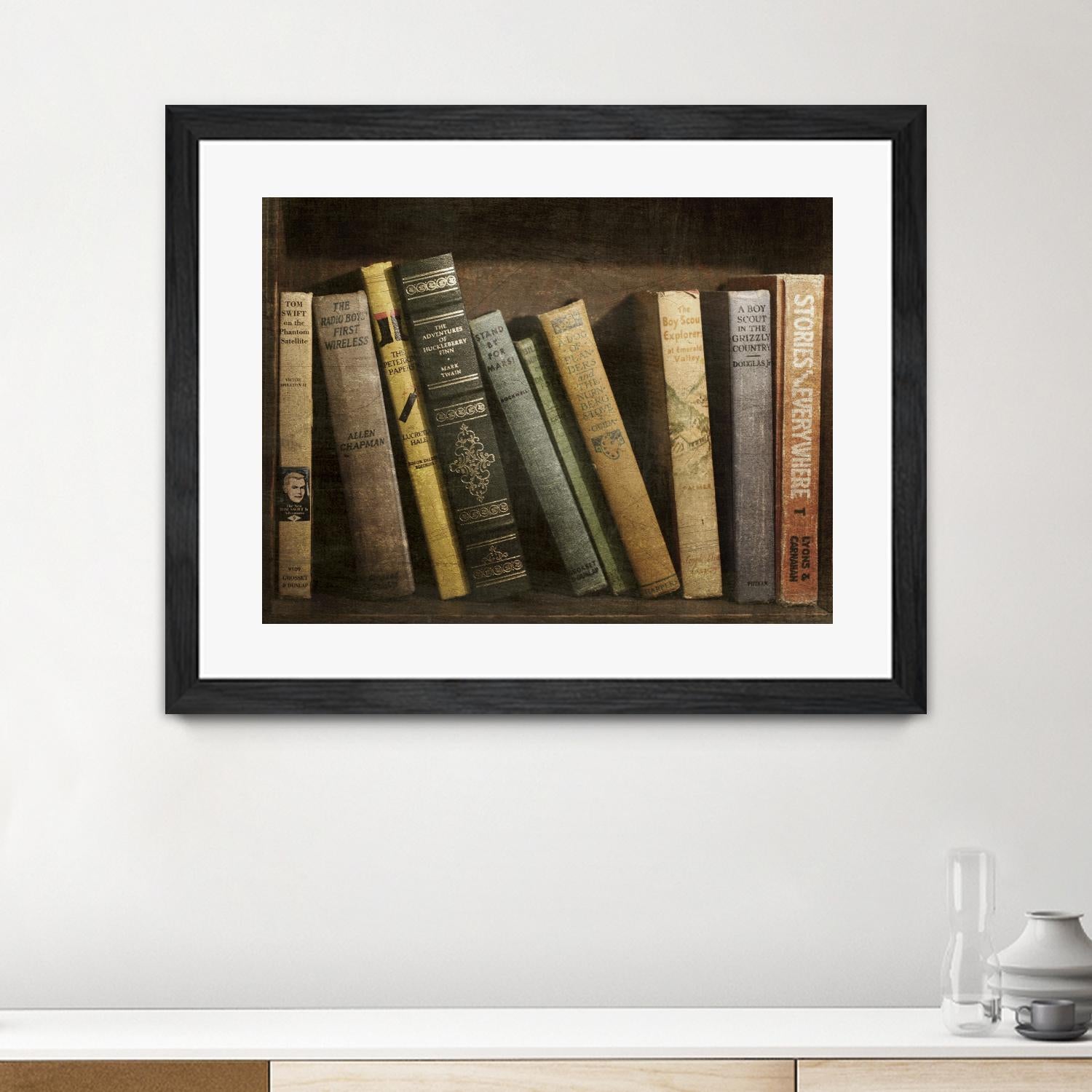 Vintage Book Collection II by Sylvia Cook on GIANT ART - orange leisure