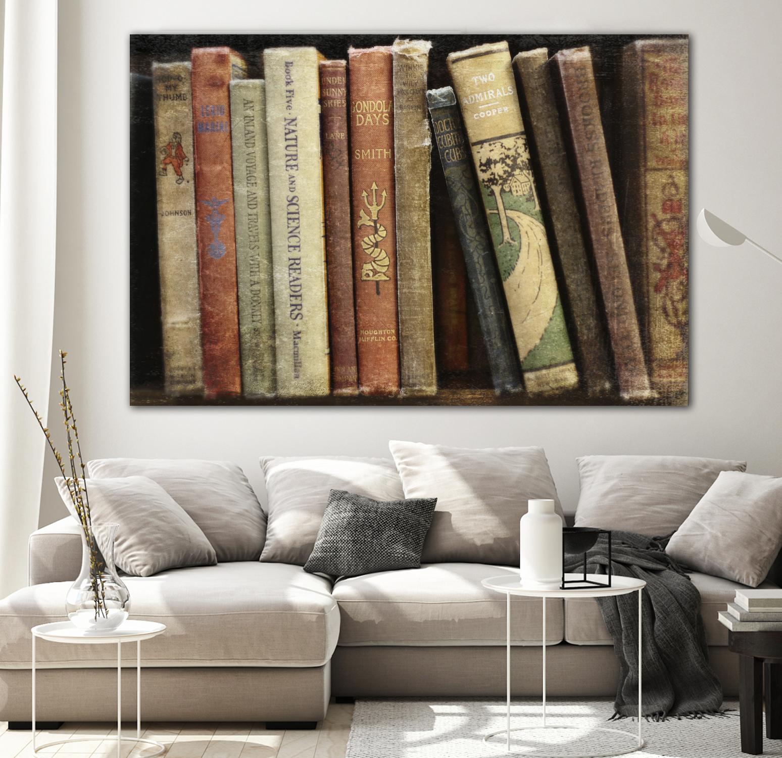 Vintage Book Collection III by Sylvia Cook on GIANT ART - white leisure