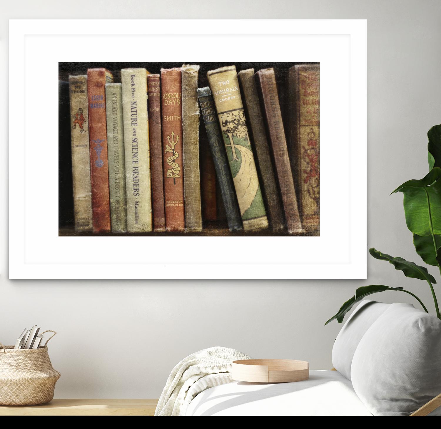 Vintage Book Collection III by Sylvia Cook on GIANT ART - white leisure