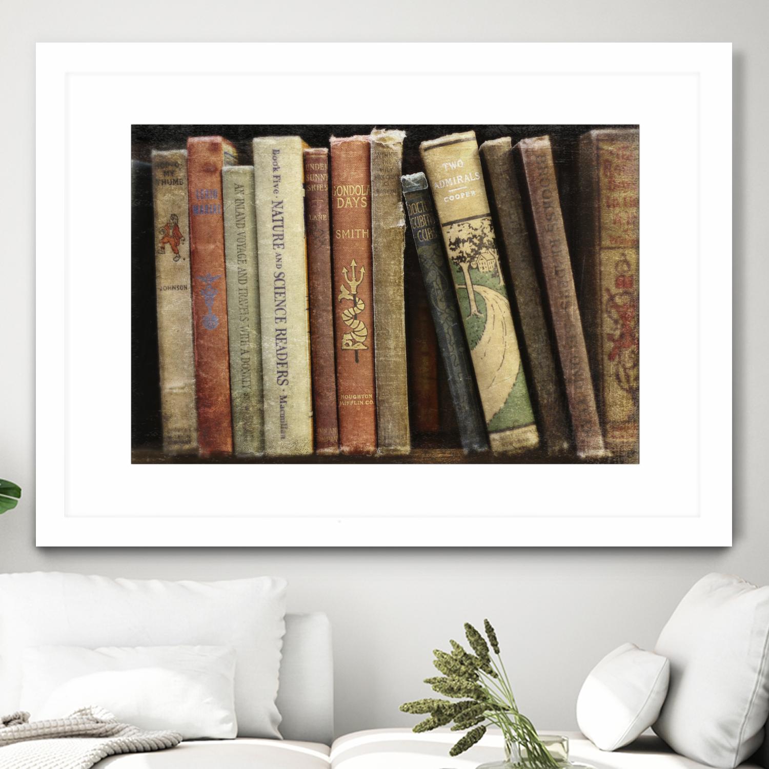 Vintage Book Collection III by Sylvia Cook on GIANT ART - white leisure