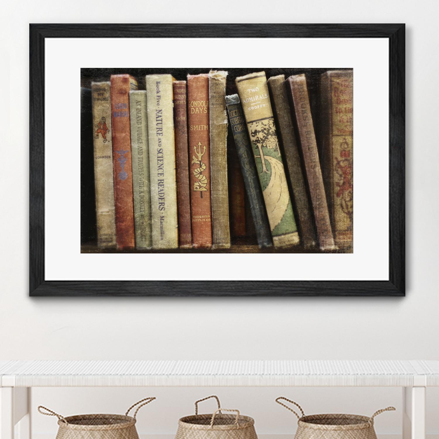 Vintage Book Collection III by Sylvia Cook on GIANT ART - white leisure