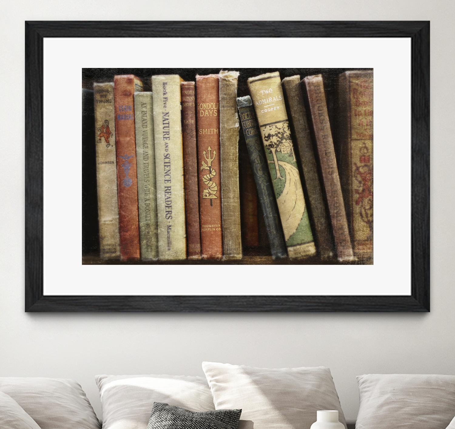 Vintage Book Collection III by Sylvia Cook on GIANT ART - white leisure