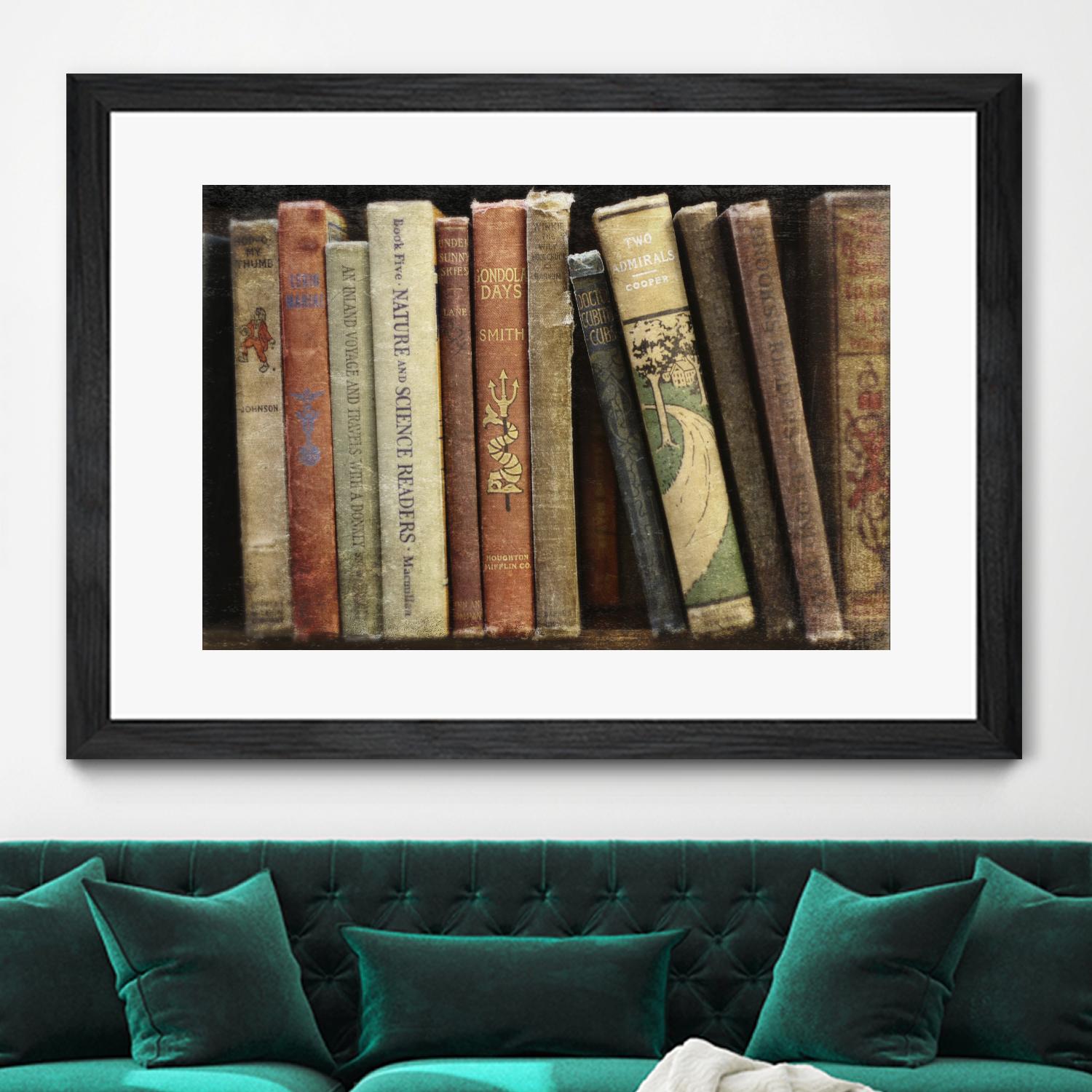 Vintage Book Collection III by Sylvia Cook on GIANT ART - white leisure