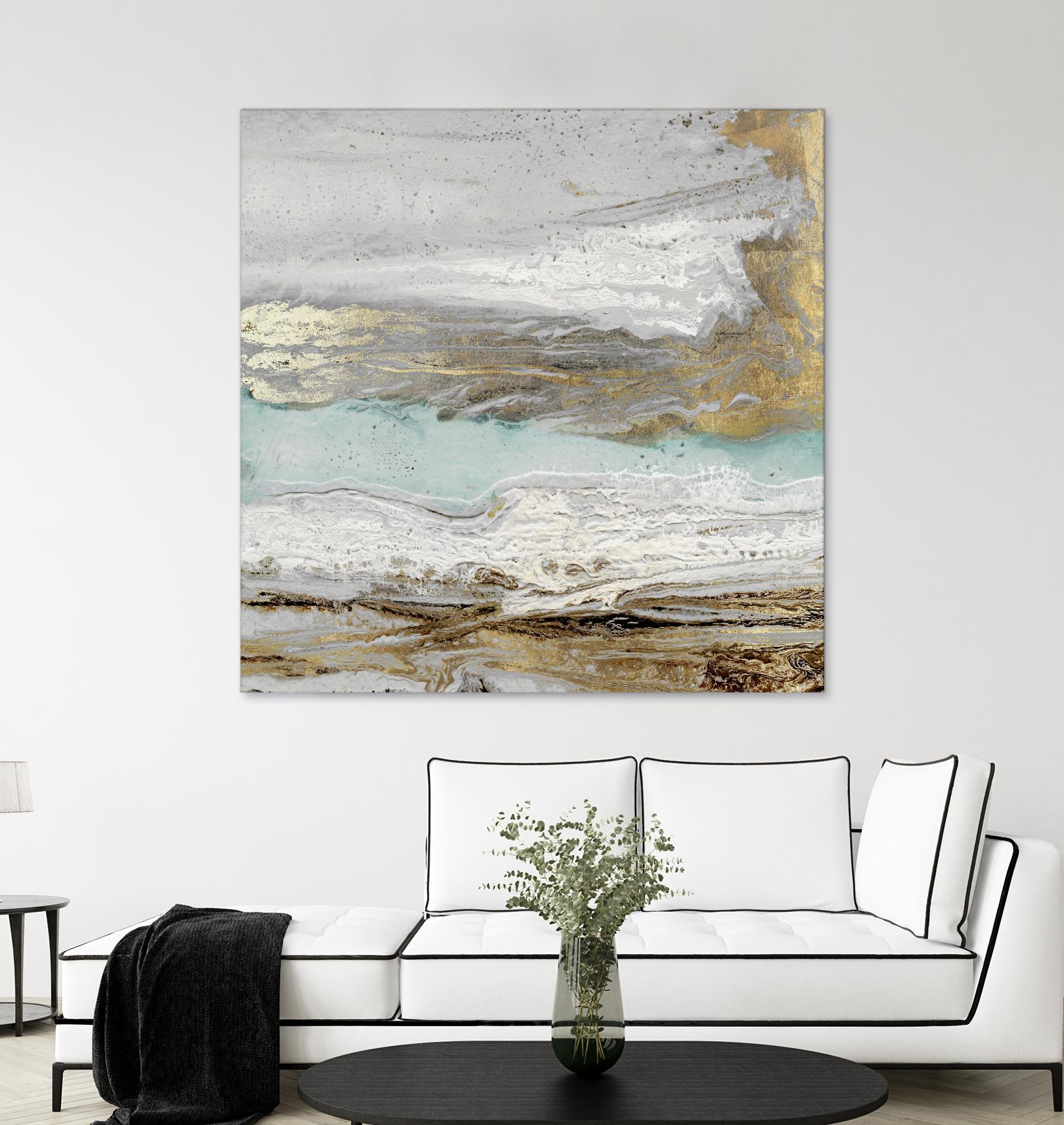 Playa Secreto II Teal Version by Wendy Kroeker on GIANT ART - blue abstract