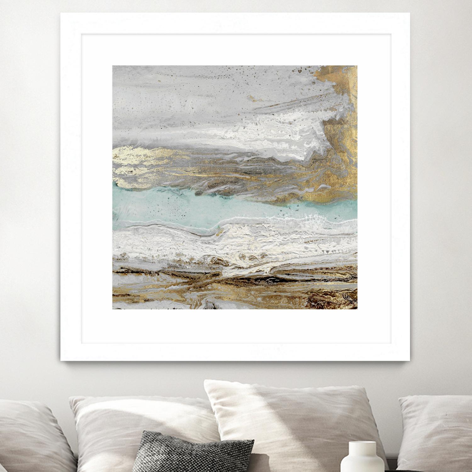 Playa Secreto II Teal Version by Wendy Kroeker on GIANT ART - blue abstract