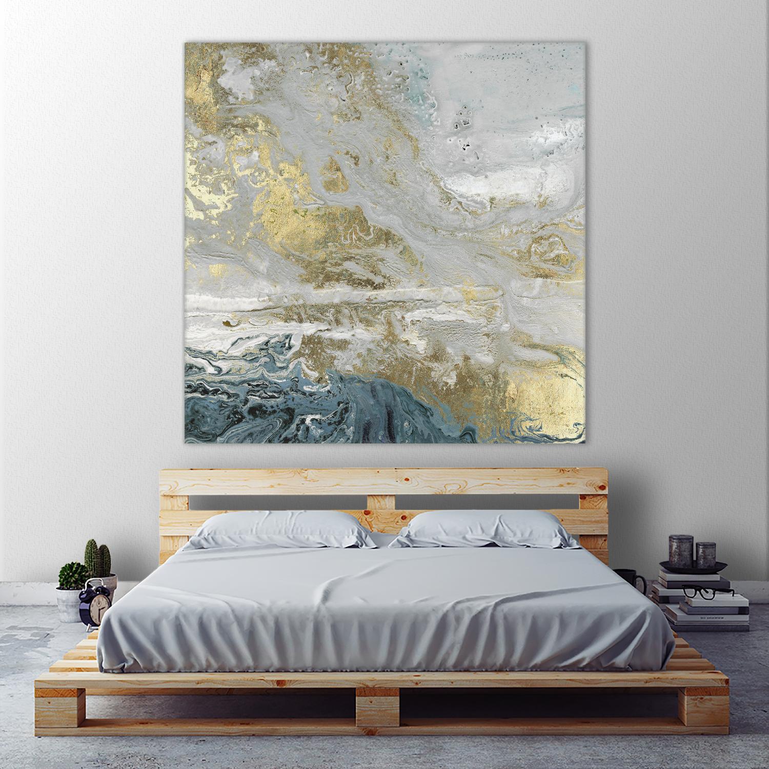 Playa Secreto III Indigo Version by Wendy Kroeker on GIANT ART - blue abstract