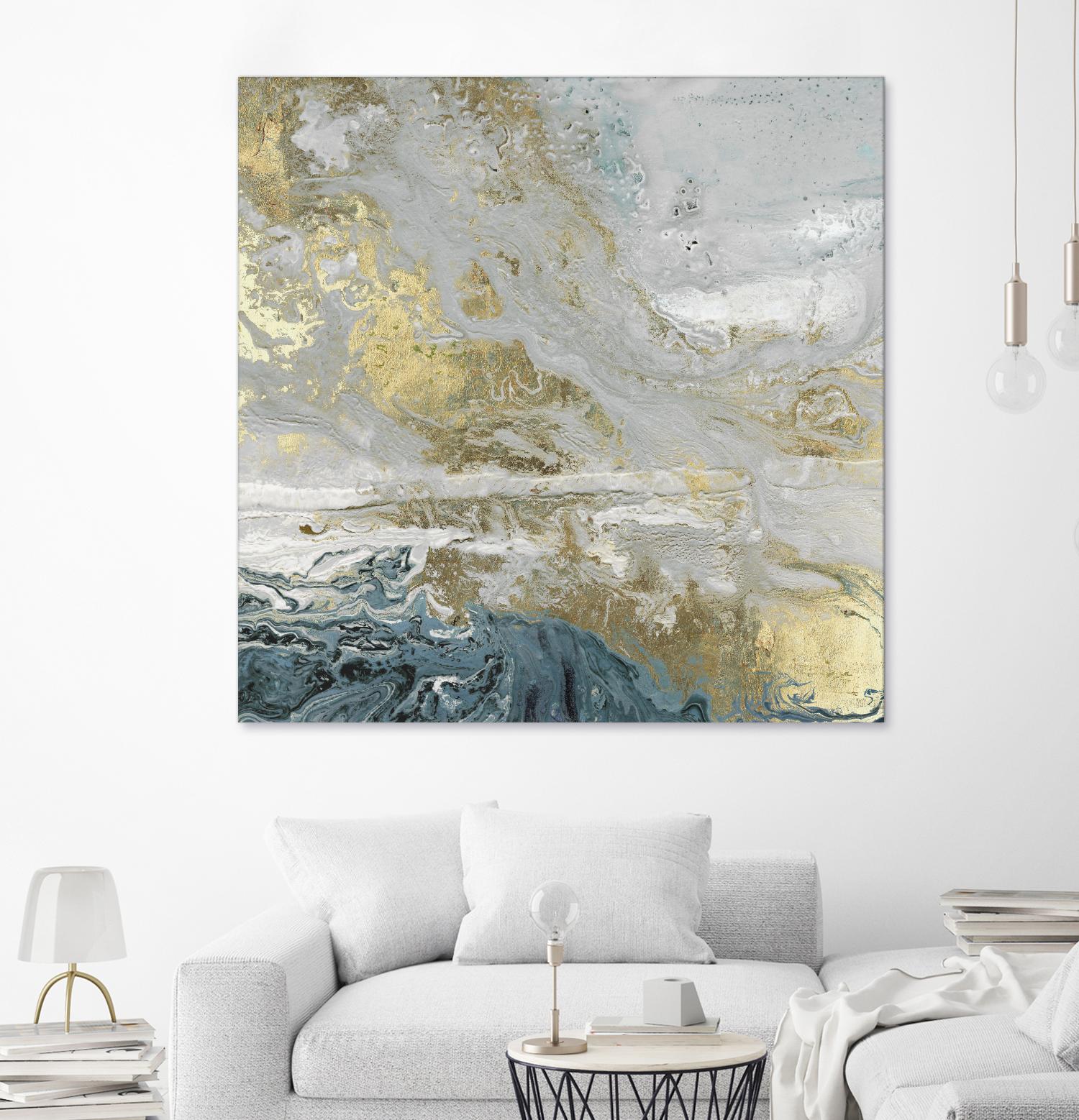 Playa Secreto III Indigo Version by Wendy Kroeker on GIANT ART - blue abstract