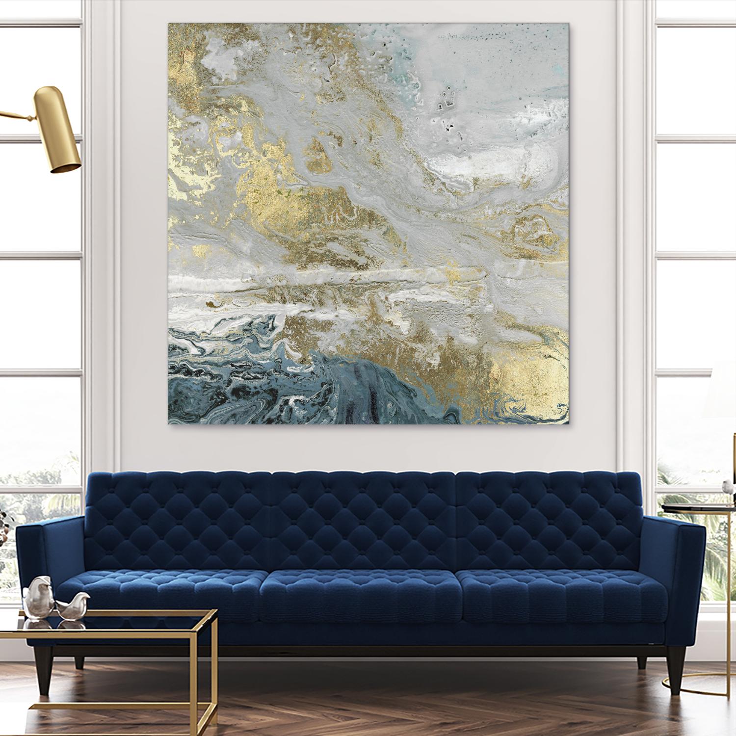 Playa Secreto III Indigo Version by Wendy Kroeker on GIANT ART - blue abstract