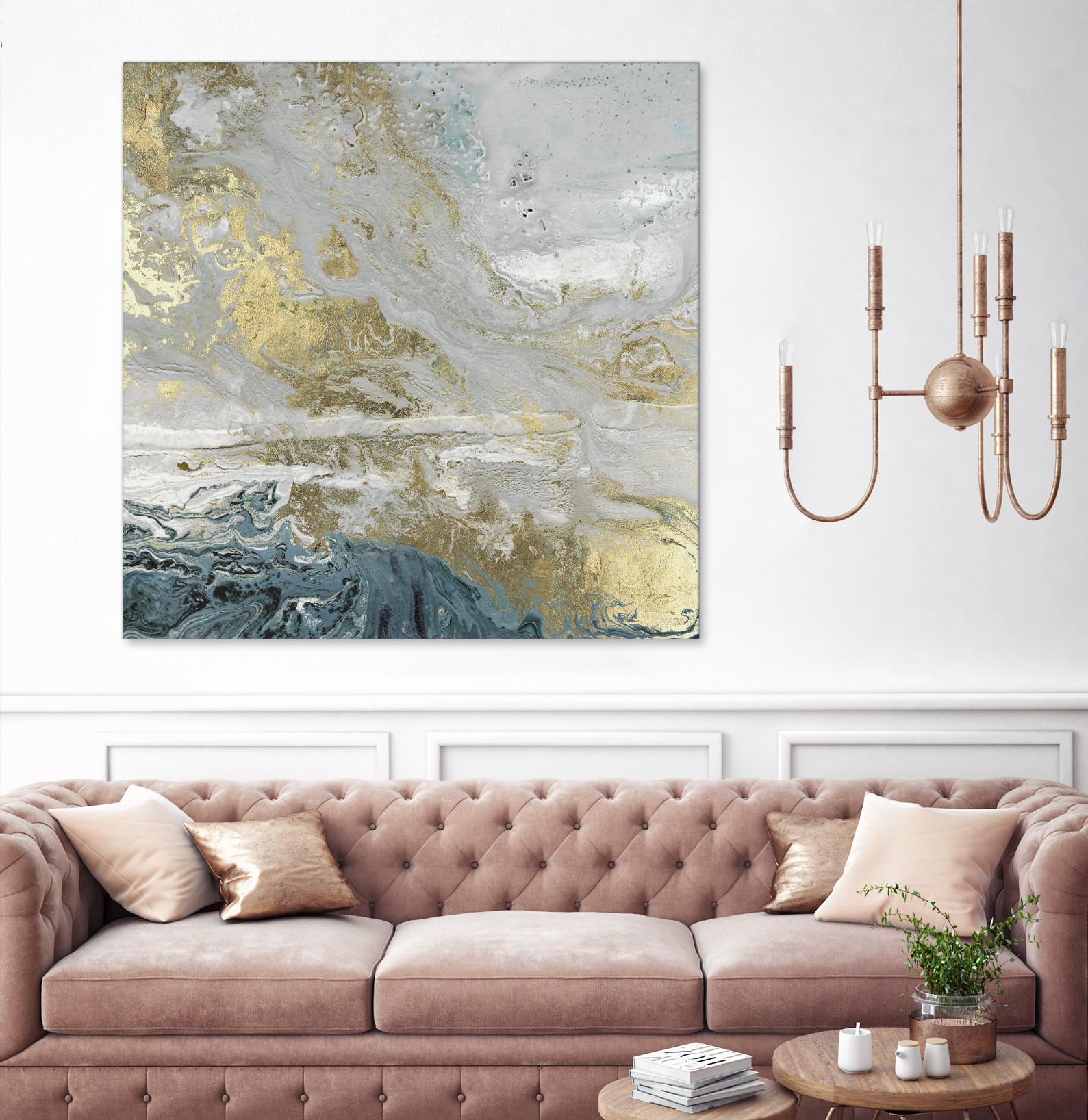 Playa Secreto III Indigo Version by Wendy Kroeker on GIANT ART - blue abstract