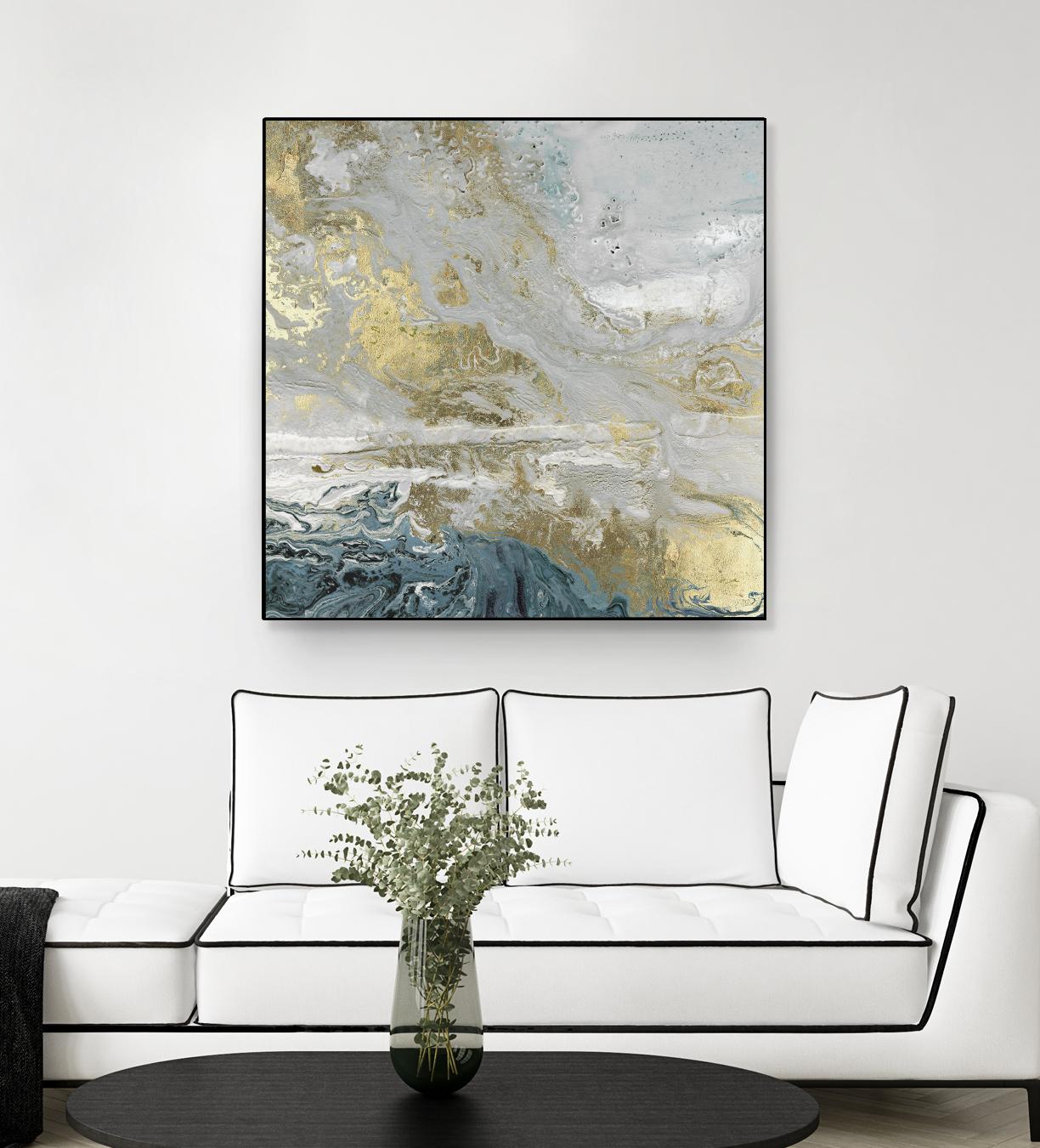 Playa Secreto III Indigo Version by Wendy Kroeker on GIANT ART - blue abstract