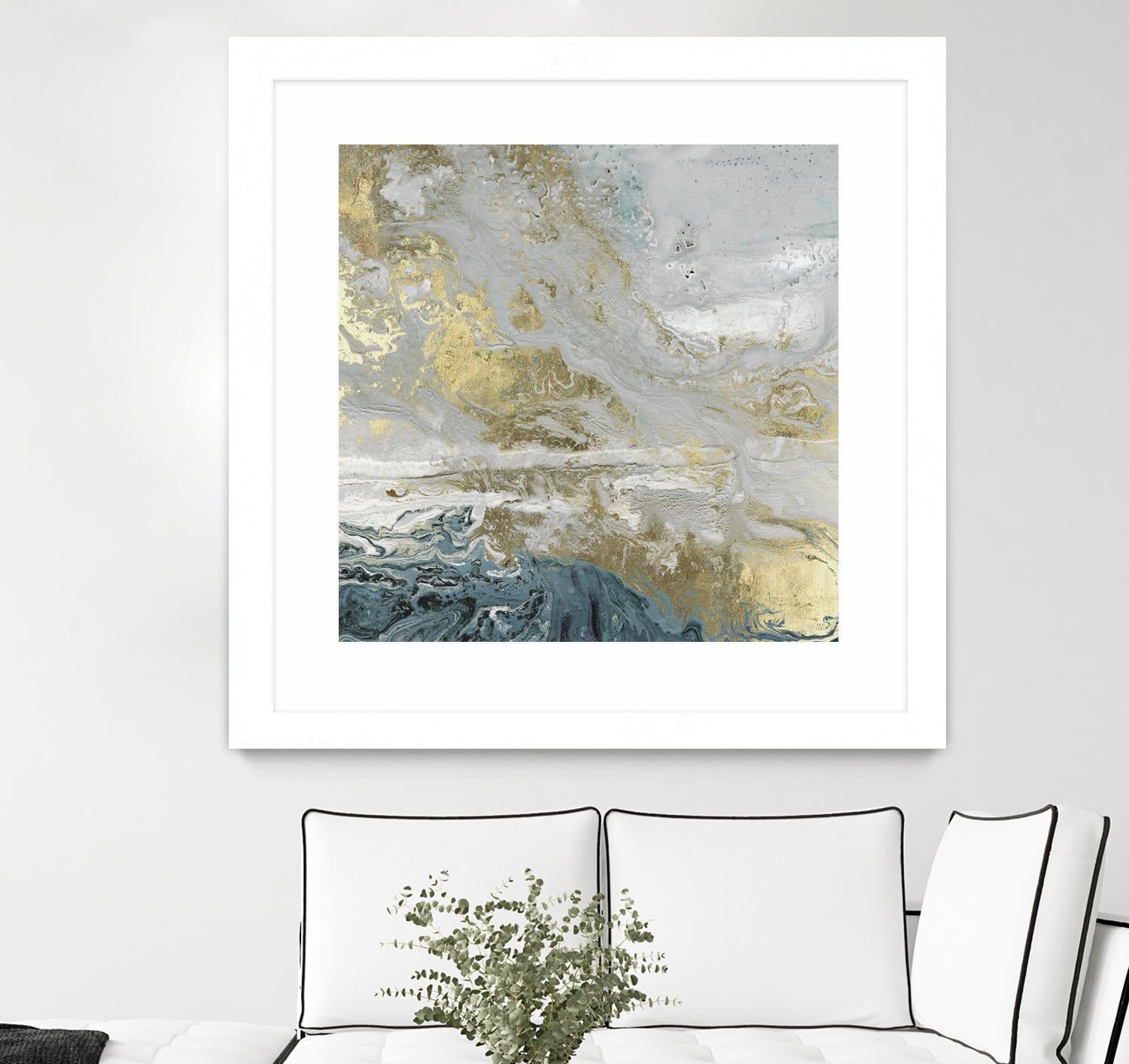 Playa Secreto III Indigo Version by Wendy Kroeker on GIANT ART - blue abstract