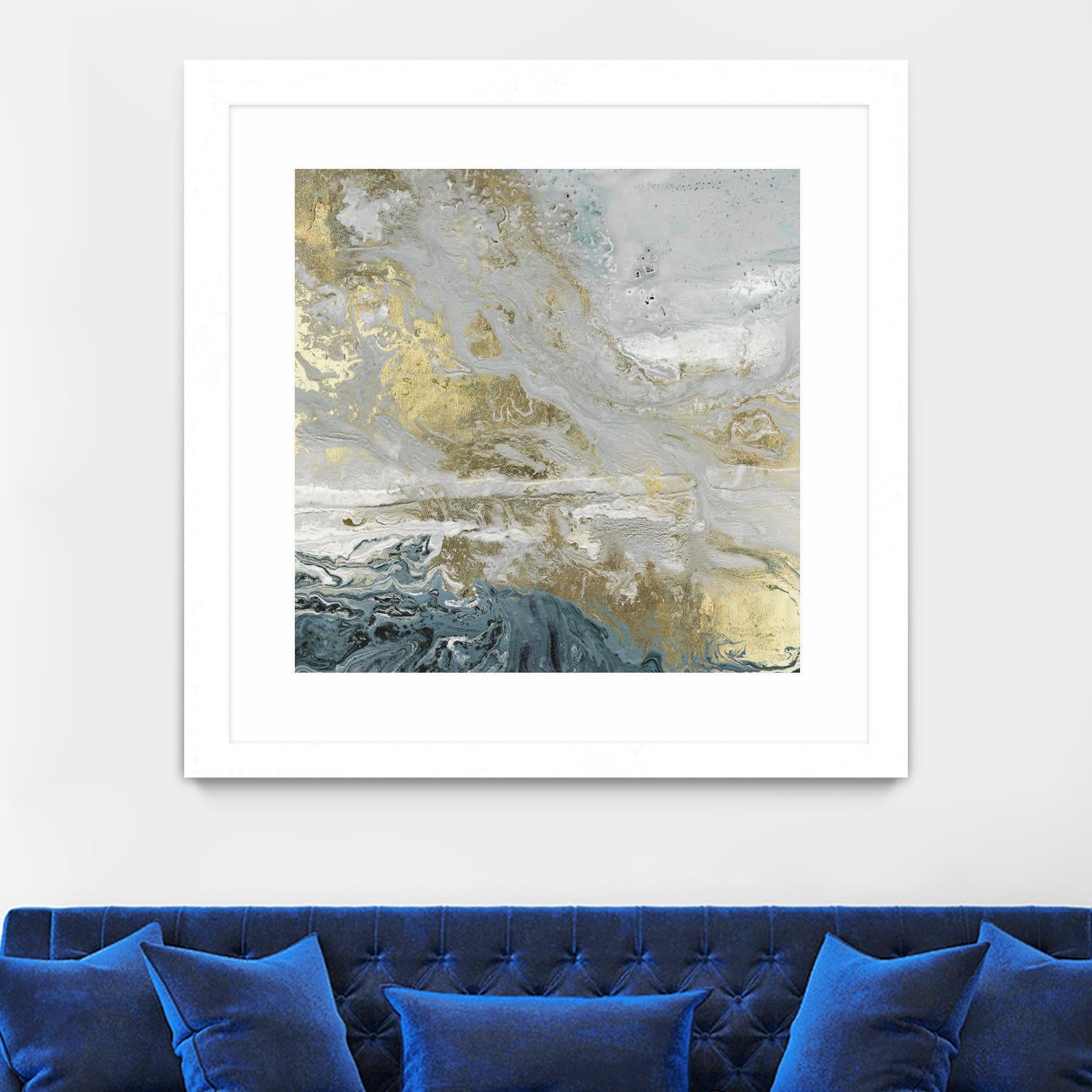 Playa Secreto III Indigo Version by Wendy Kroeker on GIANT ART - blue abstract