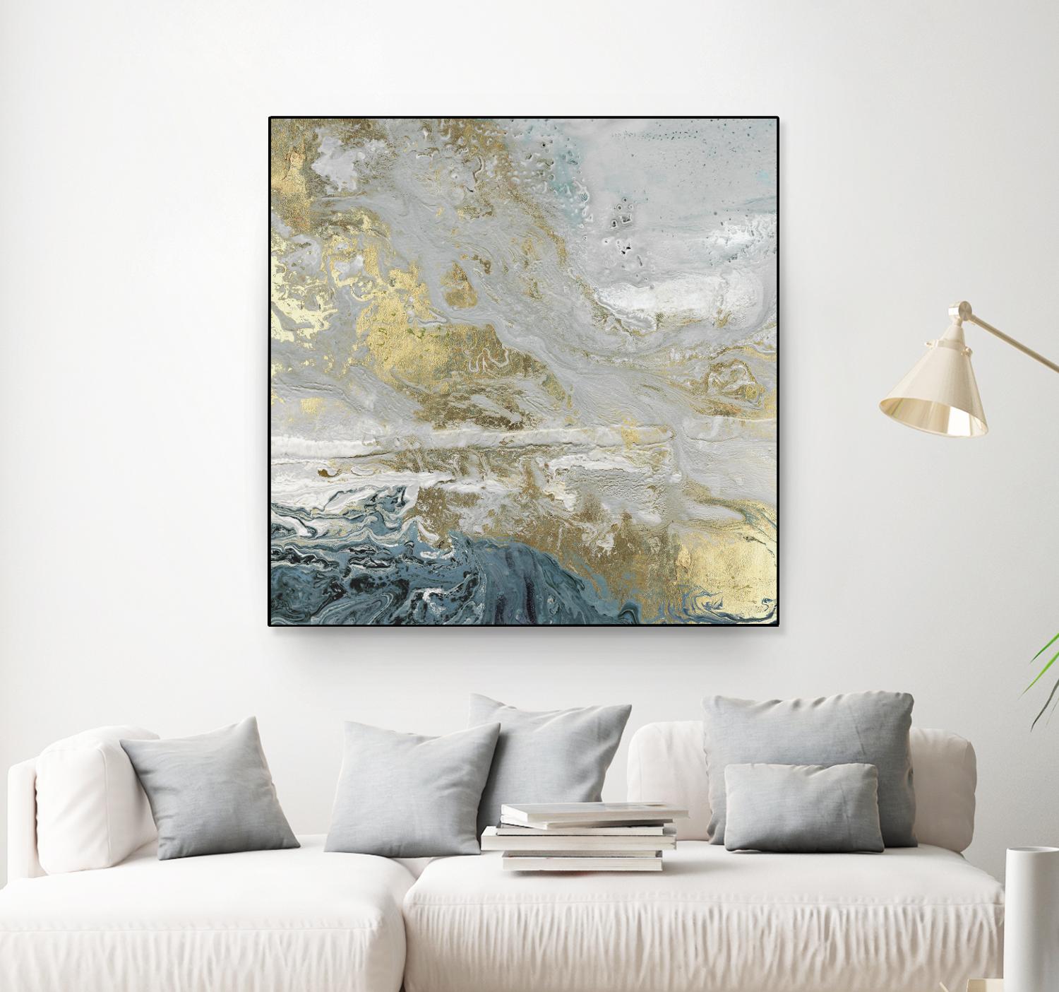 Playa Secreto III Indigo Version by Wendy Kroeker on GIANT ART - blue abstract