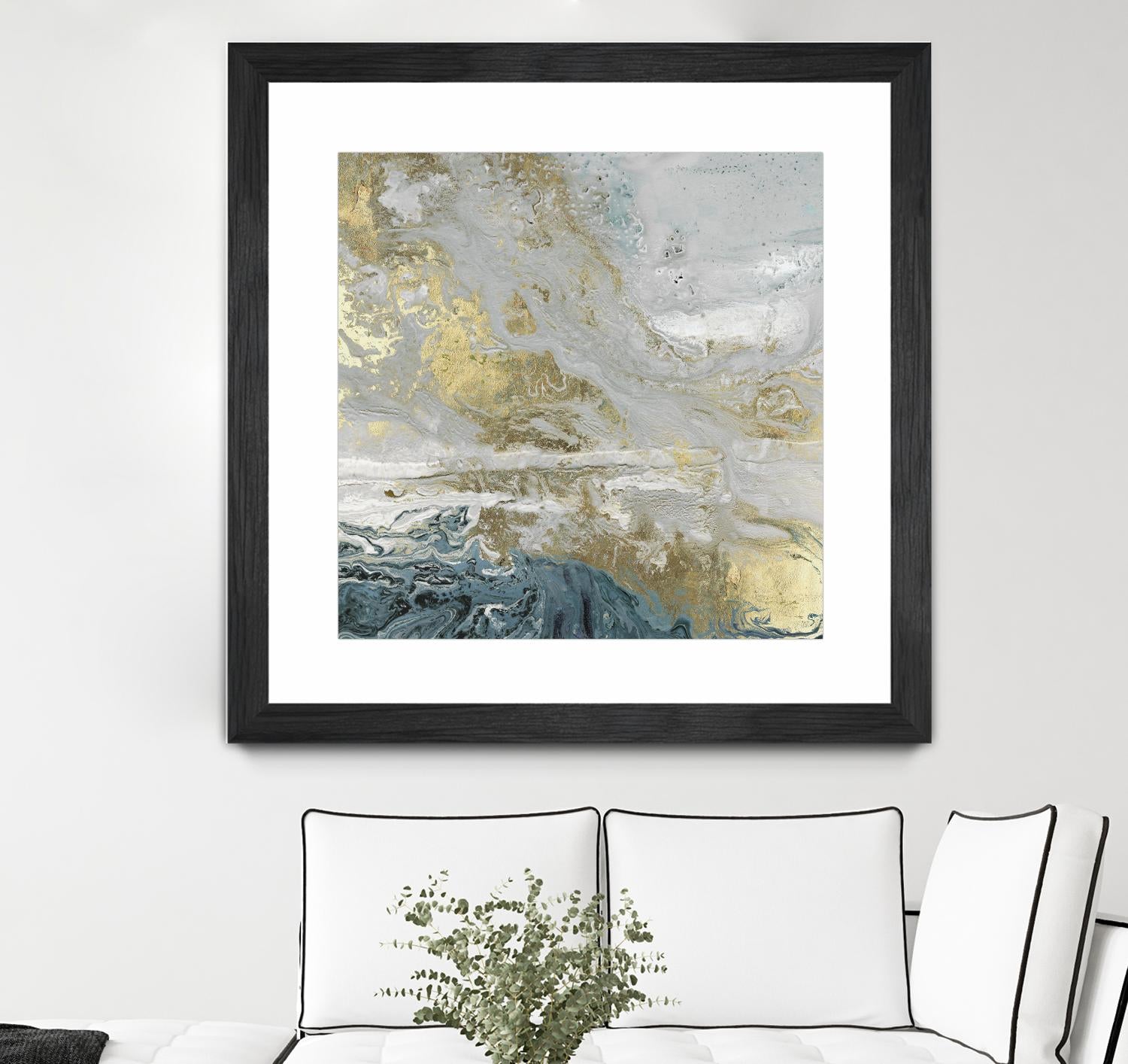 Playa Secreto III Indigo Version by Wendy Kroeker on GIANT ART - blue abstract