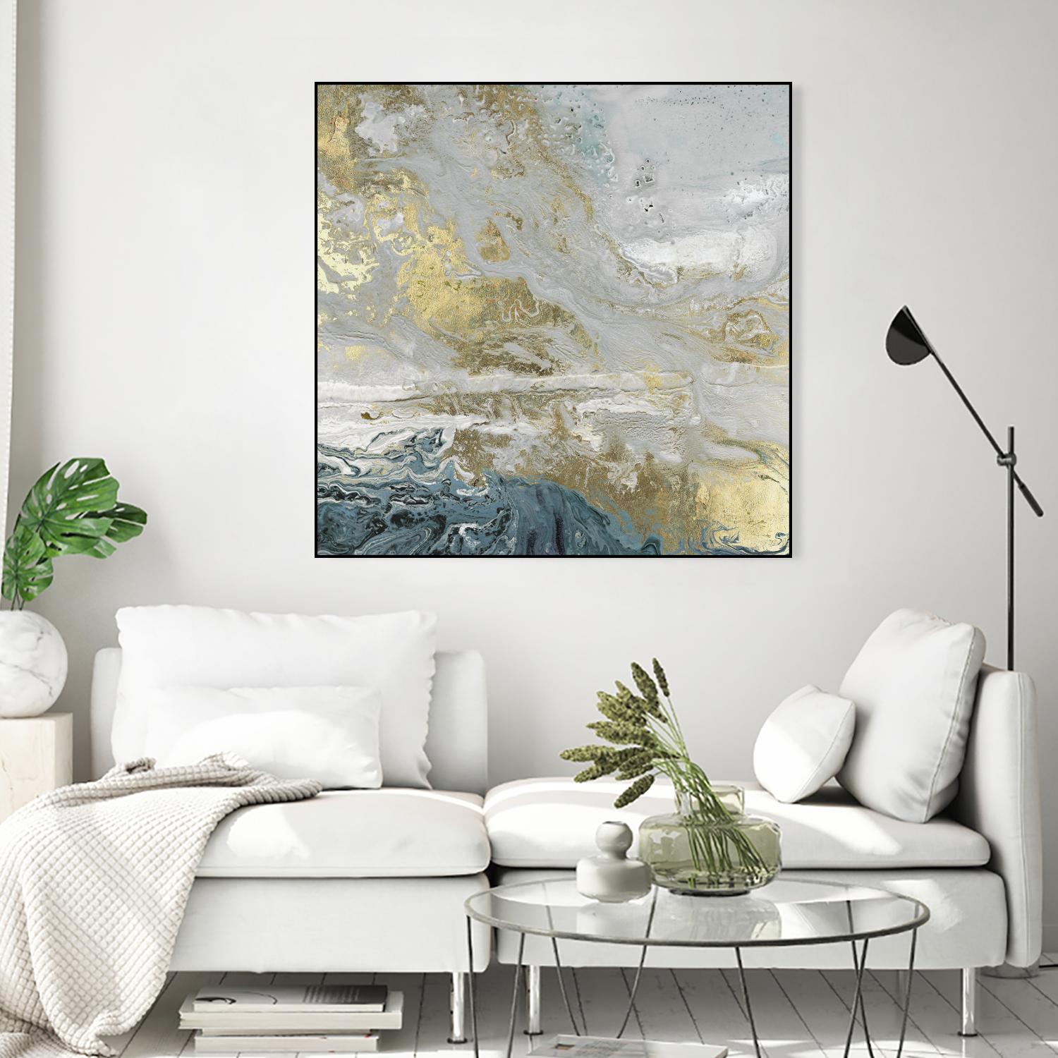 Playa Secreto III Indigo Version by Wendy Kroeker on GIANT ART - blue abstract