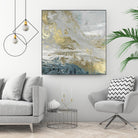 Playa Secreto III Indigo Version by Wendy Kroeker on GIANT ART - blue abstract