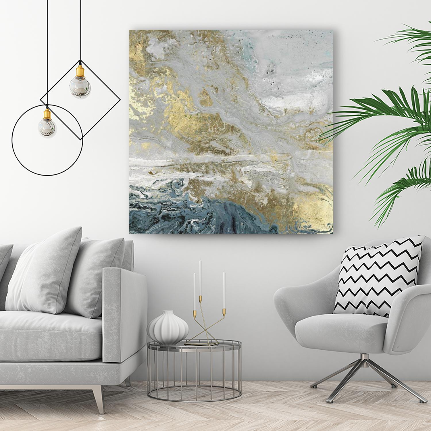 Playa Secreto III Indigo Version by Wendy Kroeker on GIANT ART - blue abstract