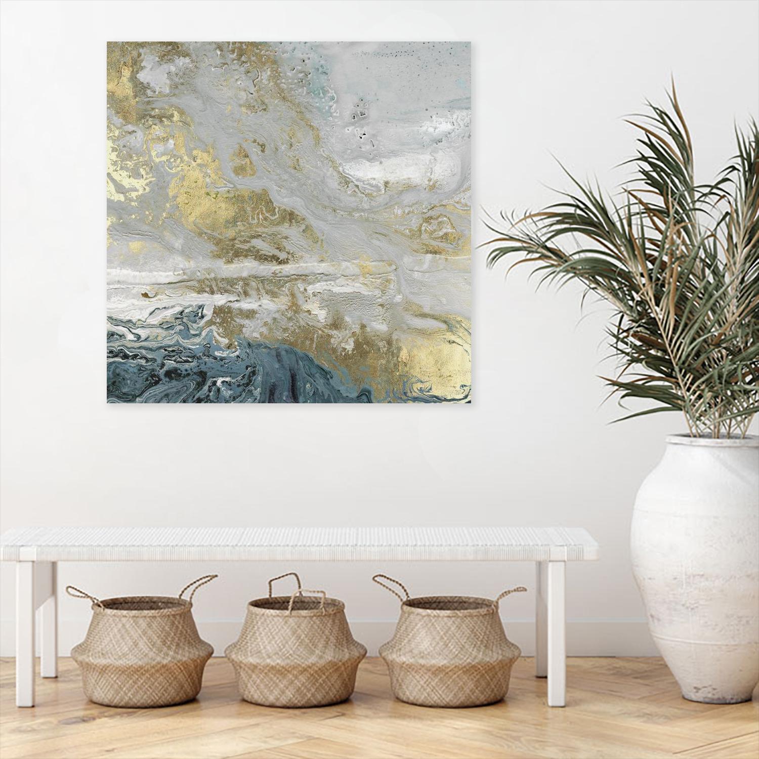 Playa Secreto III Indigo Version by Wendy Kroeker on GIANT ART - blue abstract