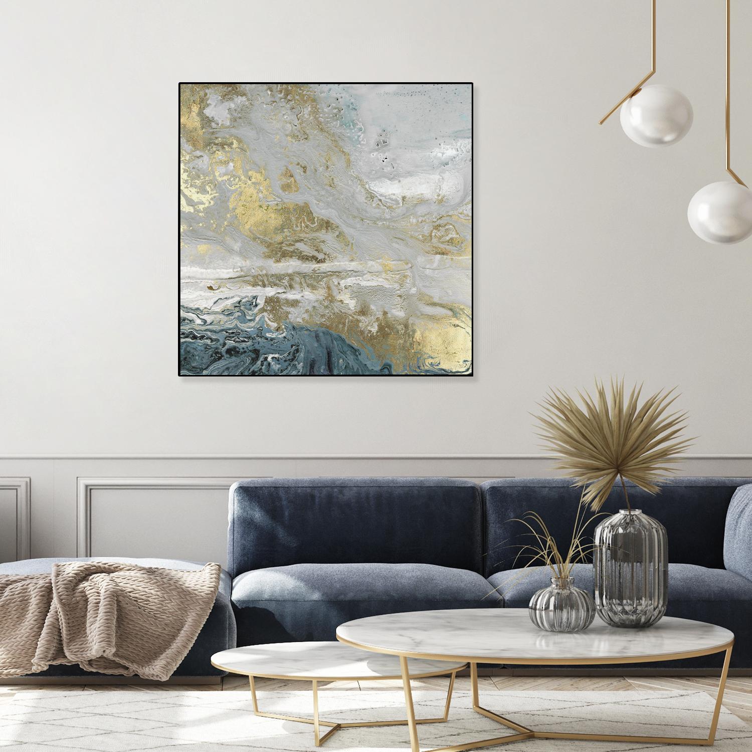 Playa Secreto III Indigo Version by Wendy Kroeker on GIANT ART - blue abstract