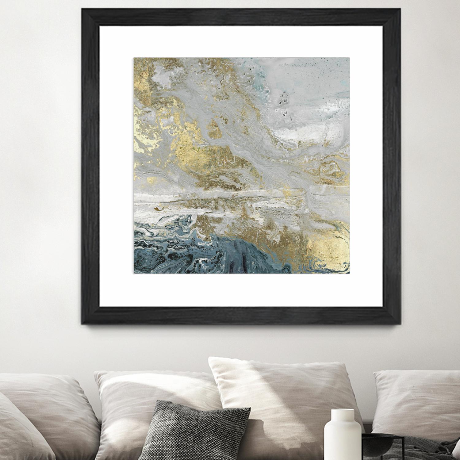 Playa Secreto III Indigo Version by Wendy Kroeker on GIANT ART - blue abstract