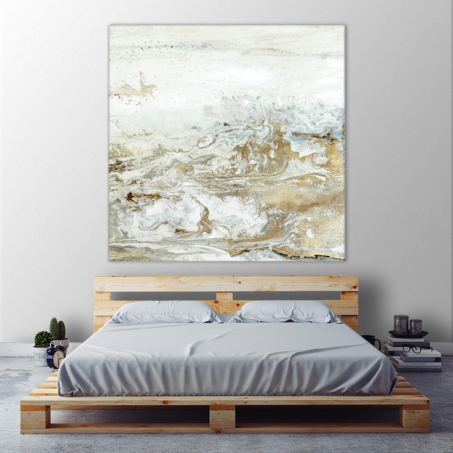 Geode II Teal Version by Wendy Kroeker on GIANT ART - gold abstract