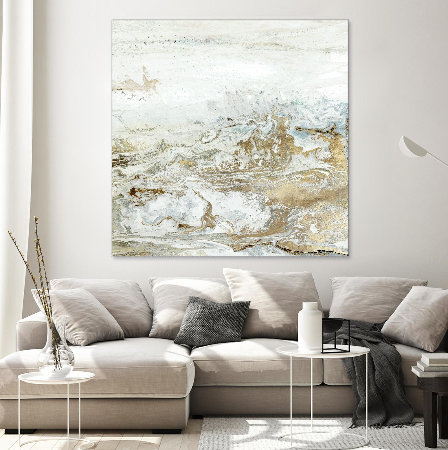 Geode II Teal Version by Wendy Kroeker on GIANT ART - gold abstract