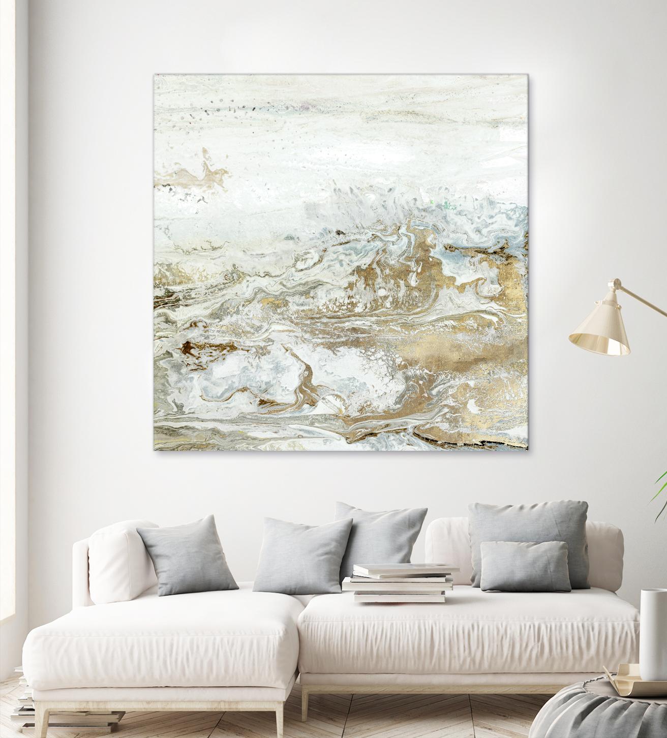 Geode II Teal Version by Wendy Kroeker on GIANT ART - gold abstract