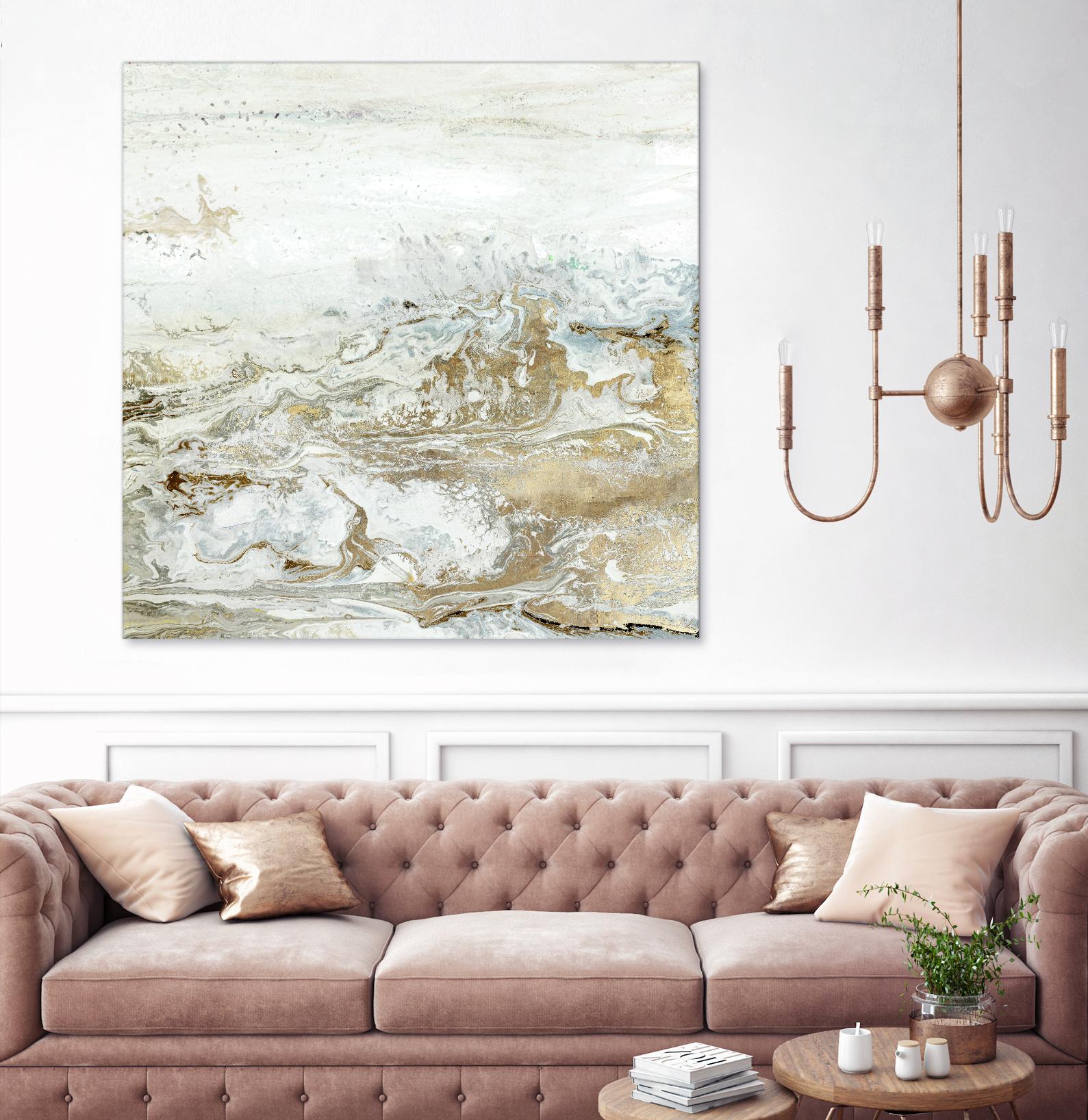 Geode II Teal Version by Wendy Kroeker on GIANT ART - gold abstract