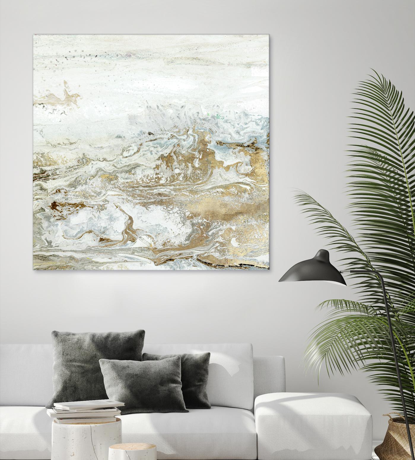 Geode II Teal Version by Wendy Kroeker on GIANT ART - gold abstract