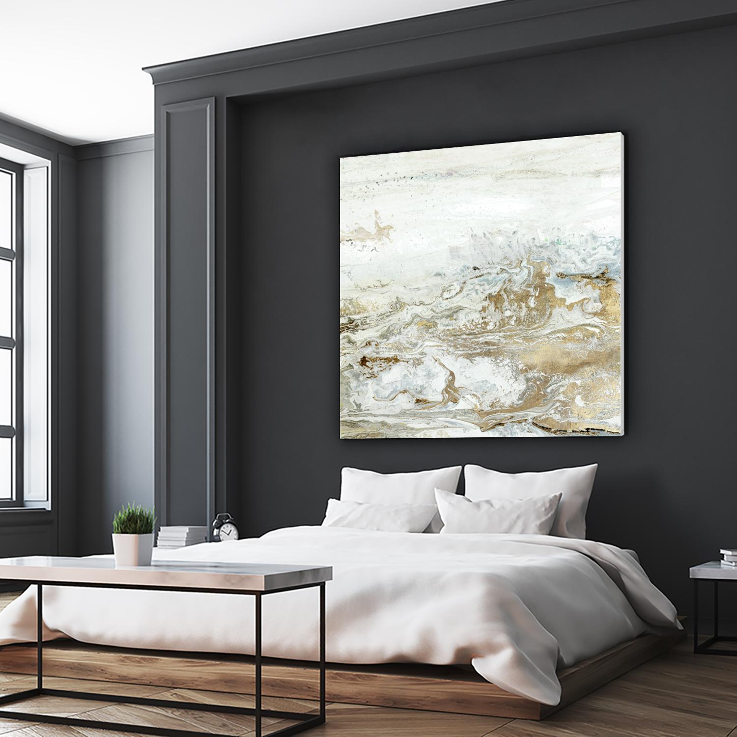 Geode II Teal Version by Wendy Kroeker on GIANT ART - gold abstract