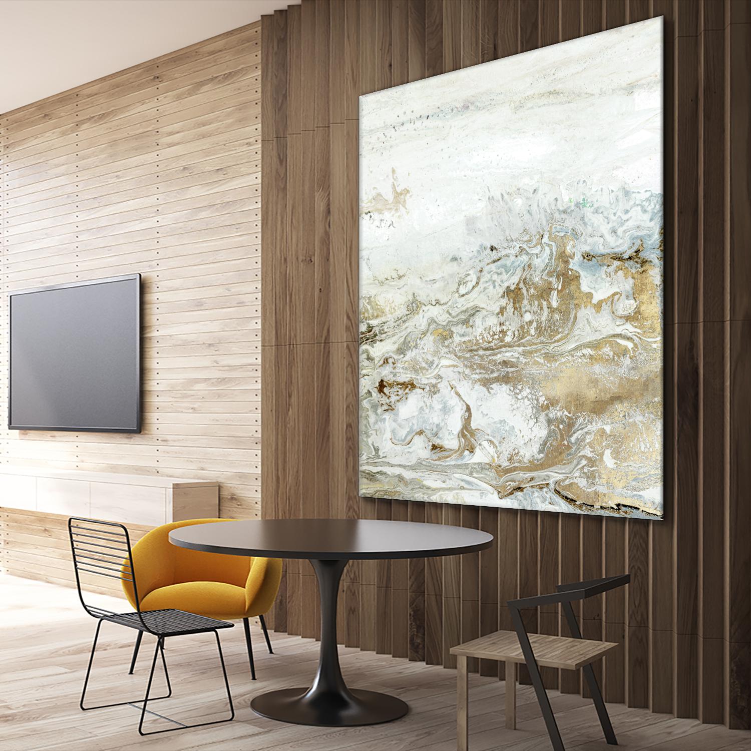 Geode II Teal Version by Wendy Kroeker on GIANT ART - gold abstract