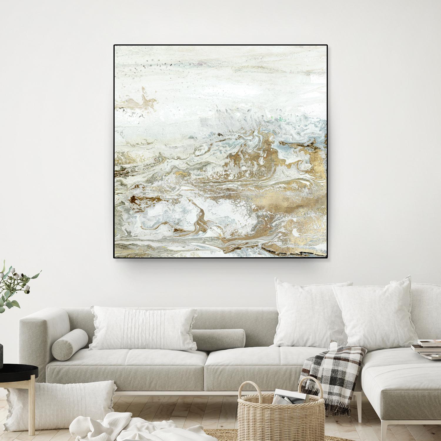 Geode II Teal Version by Wendy Kroeker on GIANT ART - gold abstract