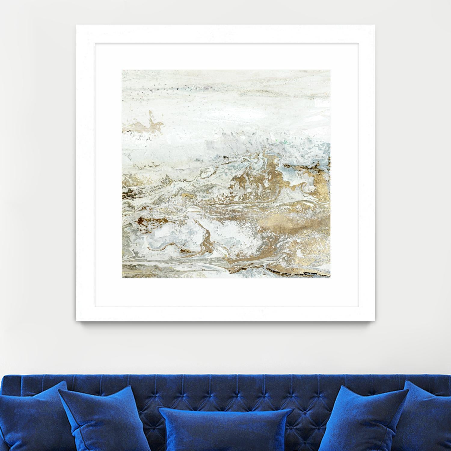 Geode II Teal Version by Wendy Kroeker on GIANT ART - gold abstract