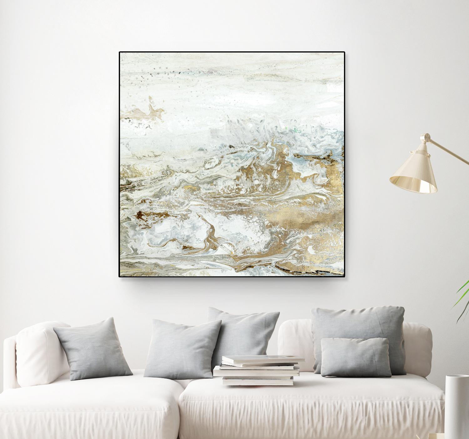 Geode II Teal Version by Wendy Kroeker on GIANT ART - gold abstract