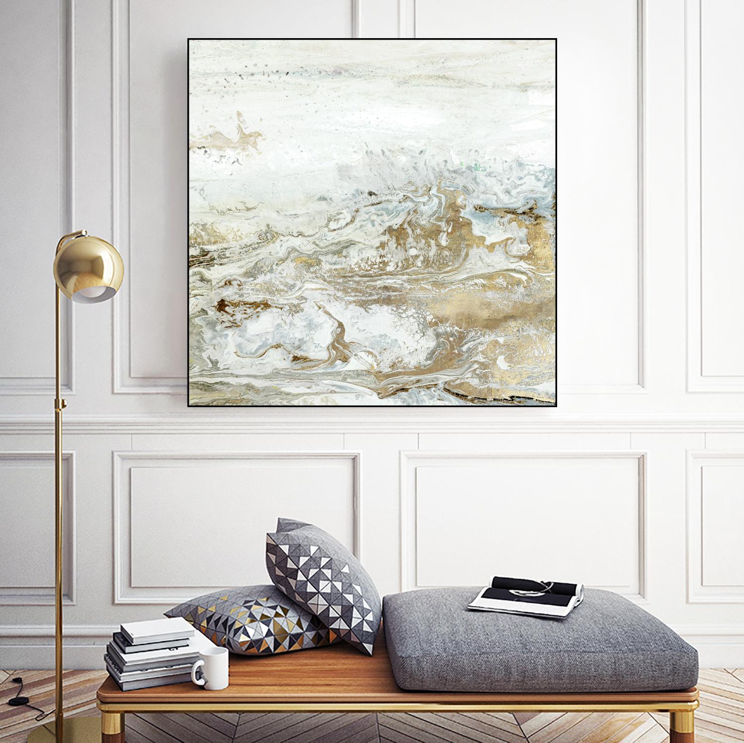 Geode II Teal Version by Wendy Kroeker on GIANT ART - gold abstract