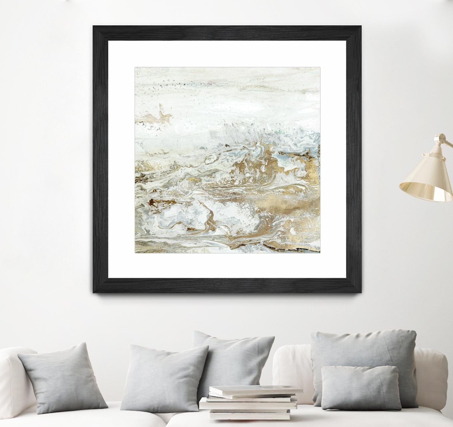 Geode II Teal Version by Wendy Kroeker on GIANT ART - gold abstract